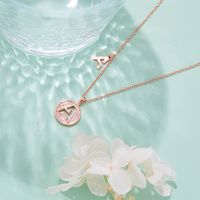 Sterling Silver IG Style Elegant Modern Style Inlay Letter Moissanite Pendant Necklace main image 6