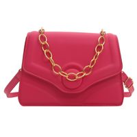 Women's Pu Leather Solid Color Classic Style Flip Cover Crossbody Bag sku image 1