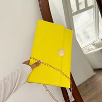Women's Pu Leather Solid Color Basic Flip Cover Shoulder Bag main image 4