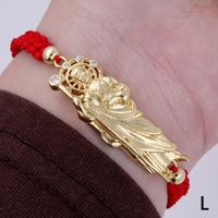 Simple Style Classic Style Color Block Rope Copper Knitting Enamel Inlay Zircon 18K Gold Plated Women's Drawstring Bracelets sku image 10