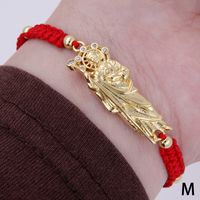 Simple Style Classic Style Color Block Rope Copper Knitting Enamel Inlay Zircon 18K Gold Plated Women's Drawstring Bracelets sku image 6