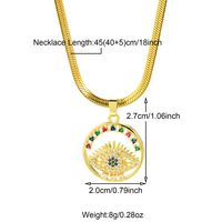 304 Stainless Steel 18K Gold Plated Casual Inlay Butterfly Devil's Eye Dragonfly Zircon Pendant Necklace main image 4