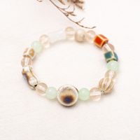 Retro Ethnic Style Round Colorful Ceramics Beaded Women's Bracelets sku image 8