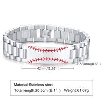 Modern Style Simple Style Cool Style Ball 304 Stainless Steel Men's Bracelets sku image 1