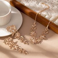 Elegant Lady Modern Style Flower Alloy Plating Inlay Artificial Pearls 14K Gold Plated Women's Jewelry Set main image 5