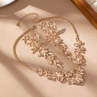 Elegant Lady Modern Style Flower Alloy Plating Inlay Artificial Pearls 14K Gold Plated Women's Jewelry Set main image 4