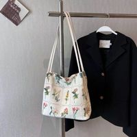 Women's Medium Polyester Color Block Vintage Style Classic Style Square Magnetic Buckle Shoulder Bag sku image 2