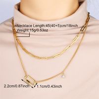 Acero Inoxidable 304 Chapados en oro de 18k Estilo Moderno Estilo Clásico Embutido Sol Forma De Corazón Perlas Artificiales Collar Colgante sku image 2