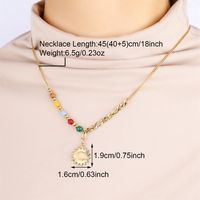 304 Stainless Steel 18K Gold Plated Modern Style Classic Style Inlay Sun Heart Shape Artificial Pearls Pendant Necklace main image 2