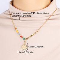 304 Stainless Steel 18K Gold Plated Modern Style Classic Style Inlay Sun Heart Shape Artificial Pearls Pendant Necklace sku image 1