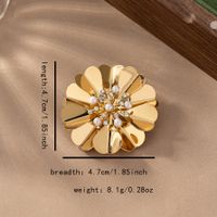 Elegant Lady Modern Style Flower Alloy Plating Inlay Artificial Pearls Women's Brooches main image 2