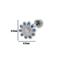 1 Piece Ear Cartilage Rings & Studs IG Style French Style Simple Style Cross Crown Flower Copper Inlay Zircon main image 7