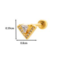 1 Pièce Boucles D'Oreilles Cartilage Style IG À La Française Style Simple Star Fleur Papillon Le Cuivre Incruster Zircon main image 2