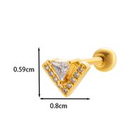 1 Piece Ear Cartilage Rings & Studs IG Style French Style Simple Style Star Flower Butterfly Copper Inlay Zircon main image 2