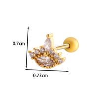 1 Piece Ear Cartilage Rings & Studs IG Style French Style Korean Style Water Droplets Flower Bee Copper Inlay Zircon main image 4