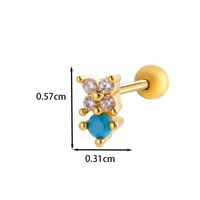 1 Piece Ear Cartilage Rings & Studs IG Style French Style Korean Style Water Droplets Flower Bee Copper Inlay Zircon main image 6
