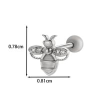 1 Piece Ear Cartilage Rings & Studs IG Style French Style Korean Style Water Droplets Flower Bee Copper Inlay Zircon main image 3