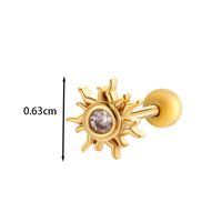 1 Piece Ear Cartilage Rings & Studs IG Style French Style Korean Style Water Droplets Flower Bee Copper Inlay Zircon sku image 10