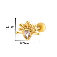 1 Piece Ear Cartilage Rings & Studs IG Style French Style Korean Style Water Droplets Flower Bee Copper Inlay Zircon sku image 11
