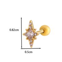 1 Piece Ear Cartilage Rings & Studs IG Style French Style Korean Style Water Droplets Flower Bee Copper Inlay Zircon sku image 16