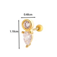 1 Piece Ear Cartilage Rings & Studs IG Style French Style Korean Style Water Droplets Flower Bee Copper Inlay Zircon sku image 18