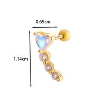 1 Piece Ear Cartilage Rings & Studs IG Style French Style Korean Style Water Droplets Flower Bee Copper Inlay Zircon sku image 23