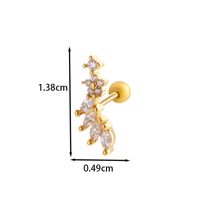 1 Piece Ear Cartilage Rings & Studs IG Style French Style Korean Style Water Droplets Flower Bee Copper Inlay Zircon sku image 24