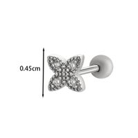 1 Piece Ear Cartilage Rings & Studs IG Style French Style Korean Style Water Droplets Flower Bee Copper Inlay Zircon sku image 5