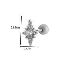 1 Piece Ear Cartilage Rings & Studs IG Style French Style Korean Style Water Droplets Flower Bee Copper Inlay Zircon sku image 7