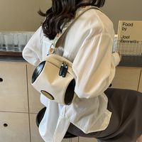 Women's Pu Leather Color Block Basic Sewing Thread Zipper Shoulder Bag main image 4