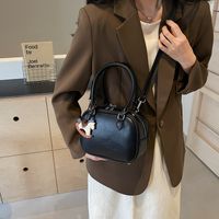 Women's Pu Leather Color Block Streetwear Sewing Thread Square Zipper Shoulder Bag sku image 1