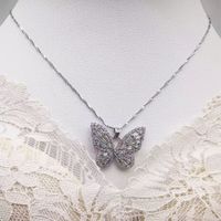 Bijoux En Gros Style Simple Style Classique Papillon Alliage De Zinc Zircon Incruster Pendentif sku image 1