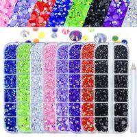 Simple Style Solid Color Resin Nail Decoration Accessories 1 Box main image 1