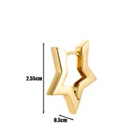 1 Piece Simple Style Classic Style Rabbit Star Heart Shape Inlay Copper Zircon Earrings sku image 5