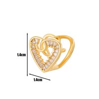 1 Piece Simple Style Classic Style Rabbit Star Heart Shape Inlay Copper Zircon Earrings sku image 12