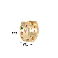 1 Piece Simple Style Classic Style Rabbit Star Heart Shape Inlay Copper Zircon Earrings sku image 9