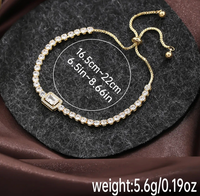 Le Cuivre Élégant Dame Vêtement De Rue Incruster Géométrique Zircon Bracelets main image 2