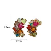 1 Pair Retro Fashion Flower Crystal Alloy Ear Studs main image 2