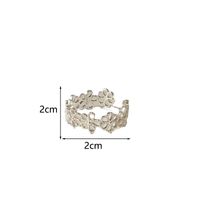 Kupfer Süss Einfacher Stil Aushöhlen Blume Offener Ring main image 2