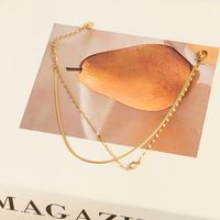 Elegant Simple Style Streetwear Round Stainless Steel Plating Inlay Zircon 18k Gold Plated Women's Anklet main image 4