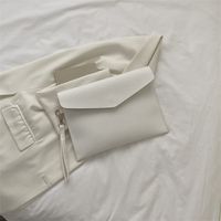 Women's Large Pu Leather Solid Color Streetwear Magnetic Buckle Envelope Bag sku image 1