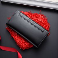 Women's Solid Color Pu Leather Fold In Half Long Wallets main image 1