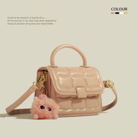 Women's Small Pu Leather Solid Color Cute Ornament Flip Cover Handbag main image 2