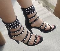 Women's Roman Style Solid Color Point Toe High Heel Sandals main image 2