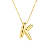 304 Stainless Steel Copper Alloy 18K Gold Plated IG Style Sweet Handmade Letter Pendant Necklace main image 10
