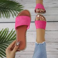 Women's Vacation Roman Style Solid Color Open Toe Flats main image 2
