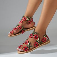 Women's Casual Flower Round Toe Beach Sandals sku image 4