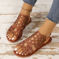 Women's Casual Solid Color Round Toe Flat Sandals sku image 19