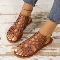 Women's Casual Solid Color Round Toe Flat Sandals sku image 24