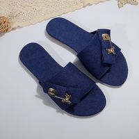 Women's Casual Solid Color Round Toe Flat Slippers sku image 18